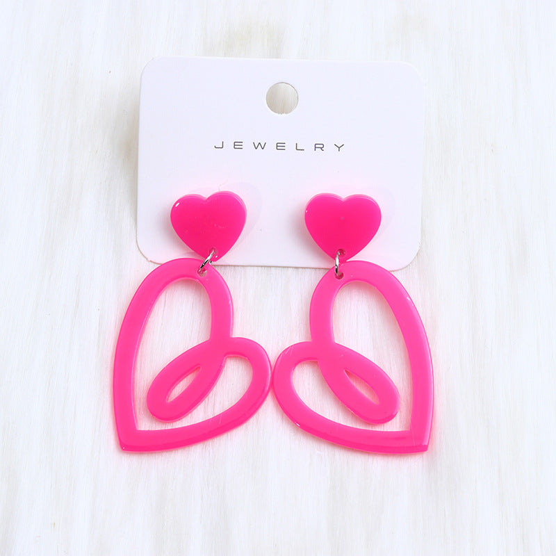 Wholesale Valentine's Day Love Hollow Earrings