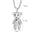 Wholesale titanium steel cute diamond Bear hip hop long sweater chain necklaces