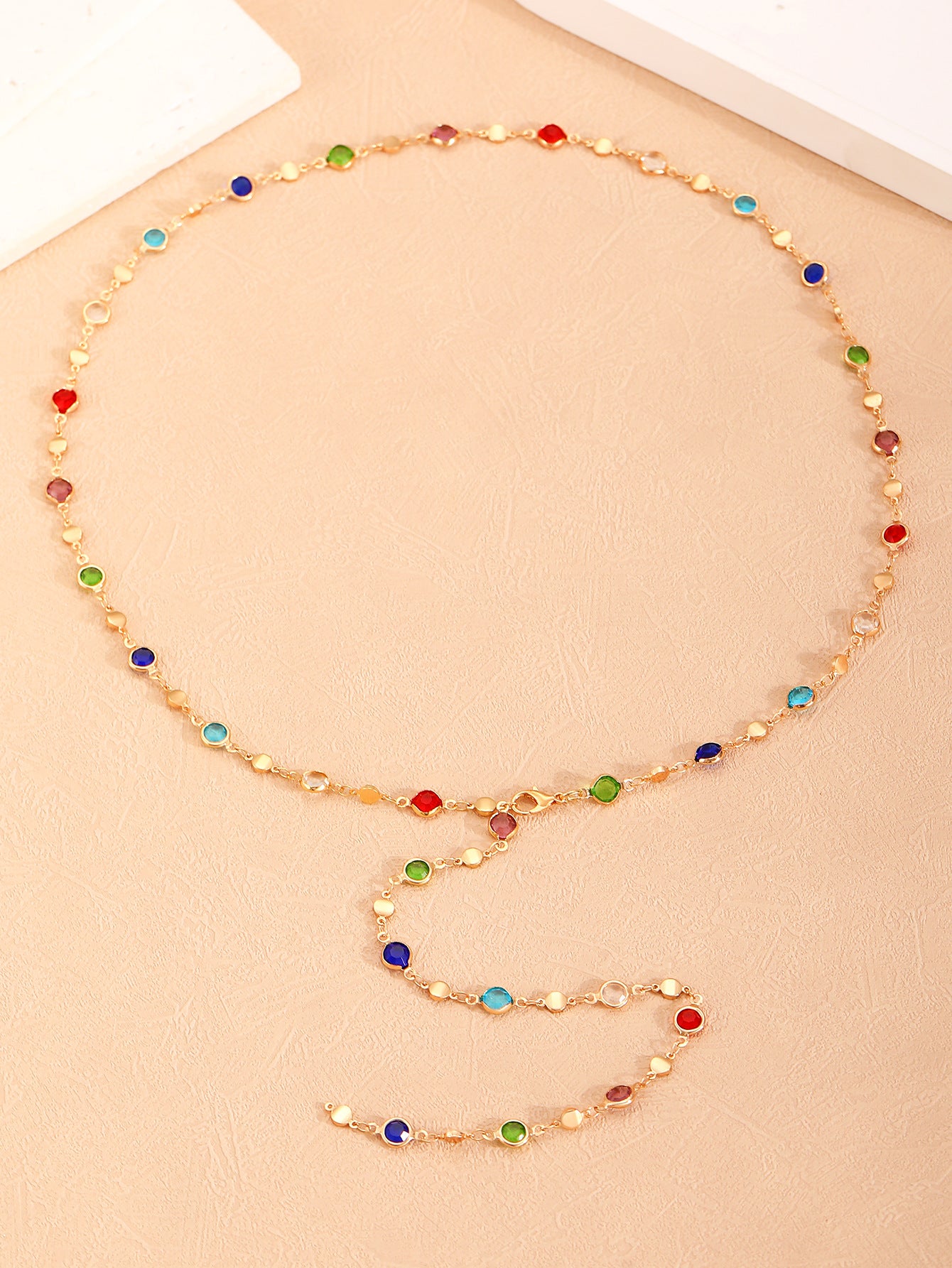 Wholesale  Color Love Bracelet Necklace Personalized Alloy Heart-shaped Dopamine Bracelet