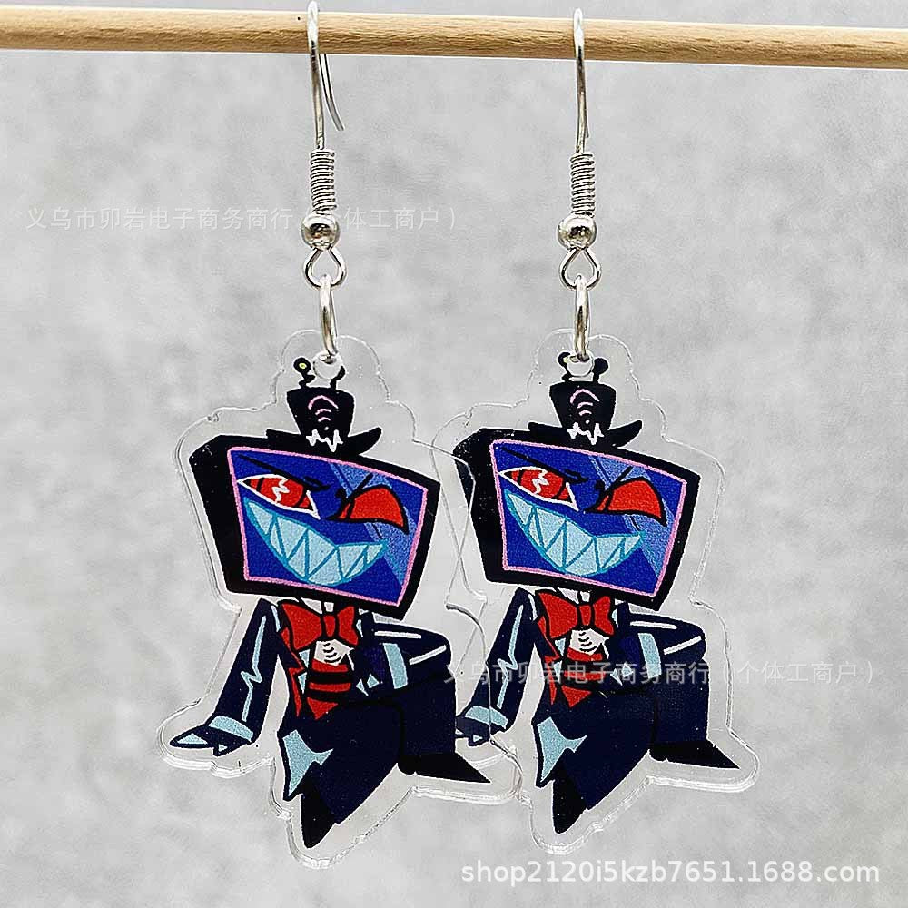 Wholesale Cartoon Alastor Acrylic Printed Earrings