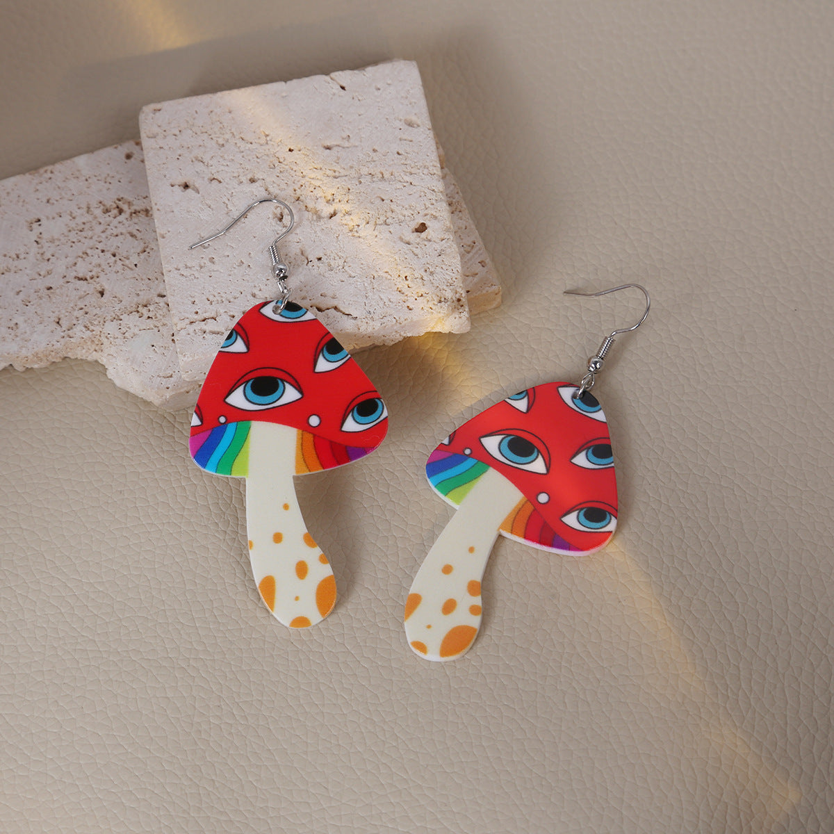 Wholesale  Exaggerated Mushroom Acrylic Earrings