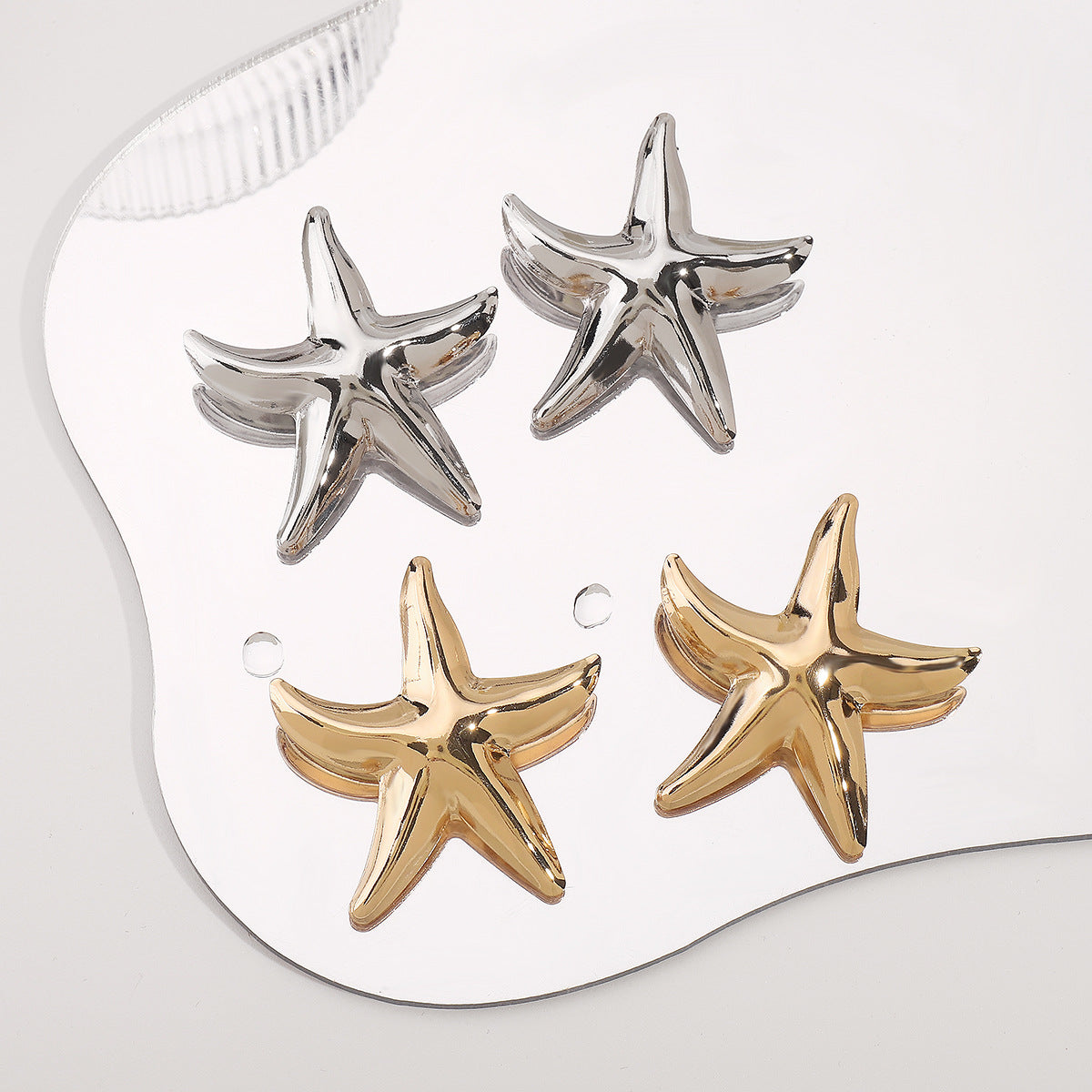 Wholesale Metal Starfish Earrings
