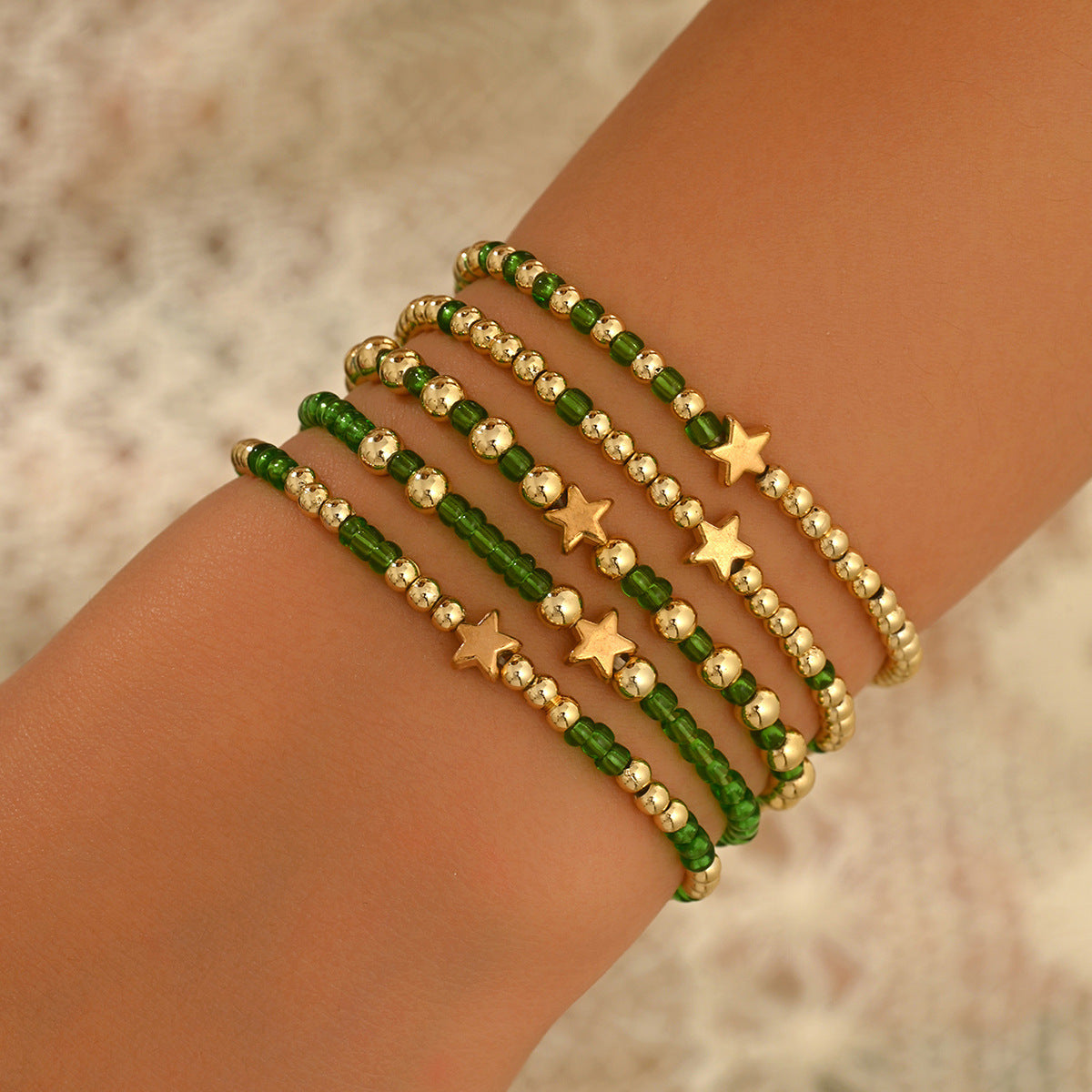 Wholesale Bohemian Beaded Bracelet Set Colorful Cross Design Women S Jewelry Accessory Gift