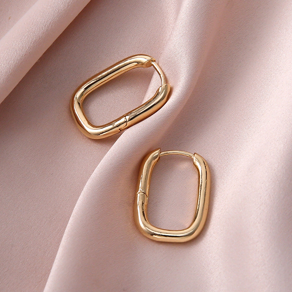 Wholesale  Copper Material U-shaped Ear Clip Arc Earrings