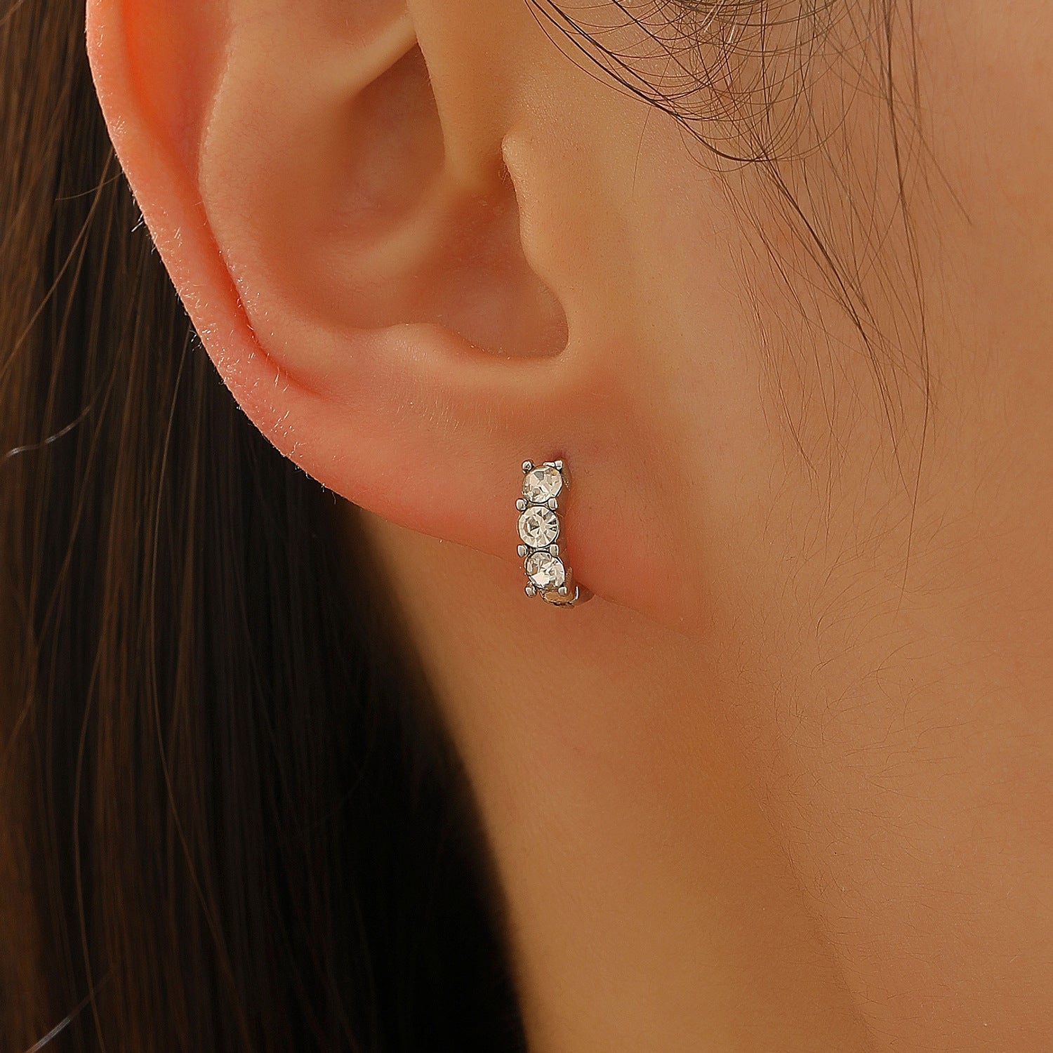 Wholesale Zinc Alloy Electroplated White Star Ear Cuff and Earring Set - Trendy Jewelry Accessory