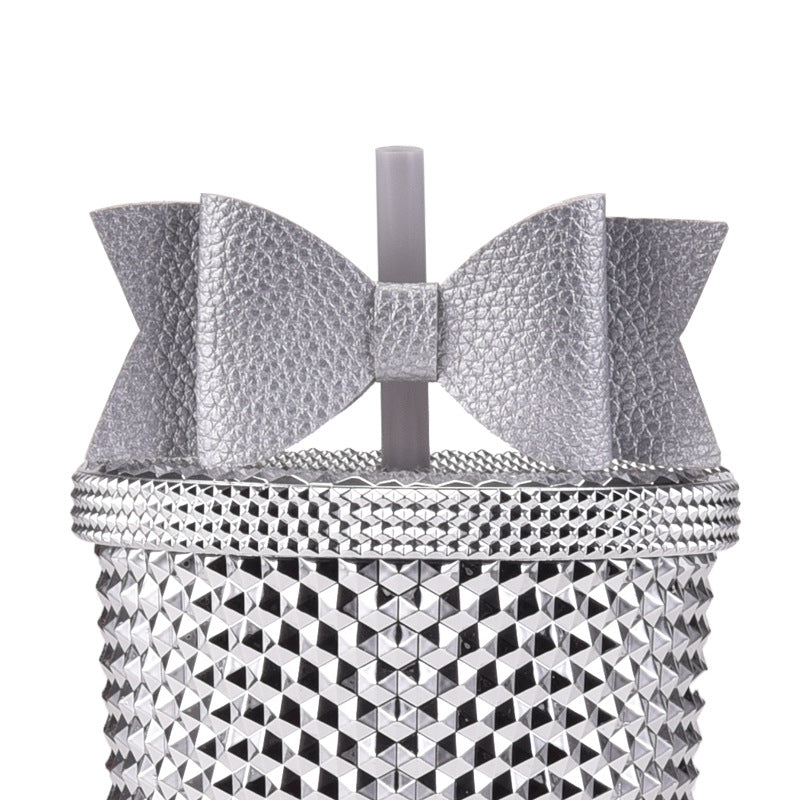 Wholesale Bow  Straw Tube Cap Synthetic Leather Cup DIY Straw Accessories Straw Cover ACC-SCR-MaiGuo002