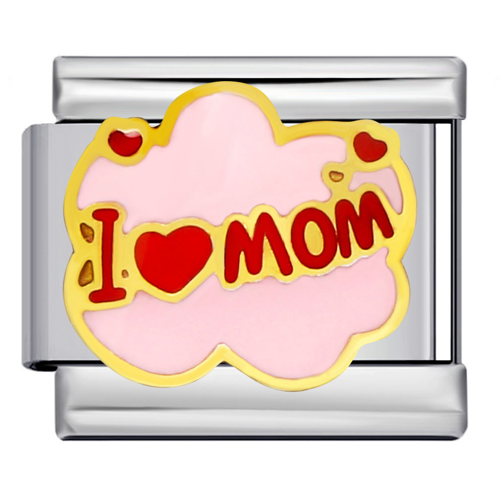 Wholesale Italian modular stainless steel welding dripping oil  DIY bracelet