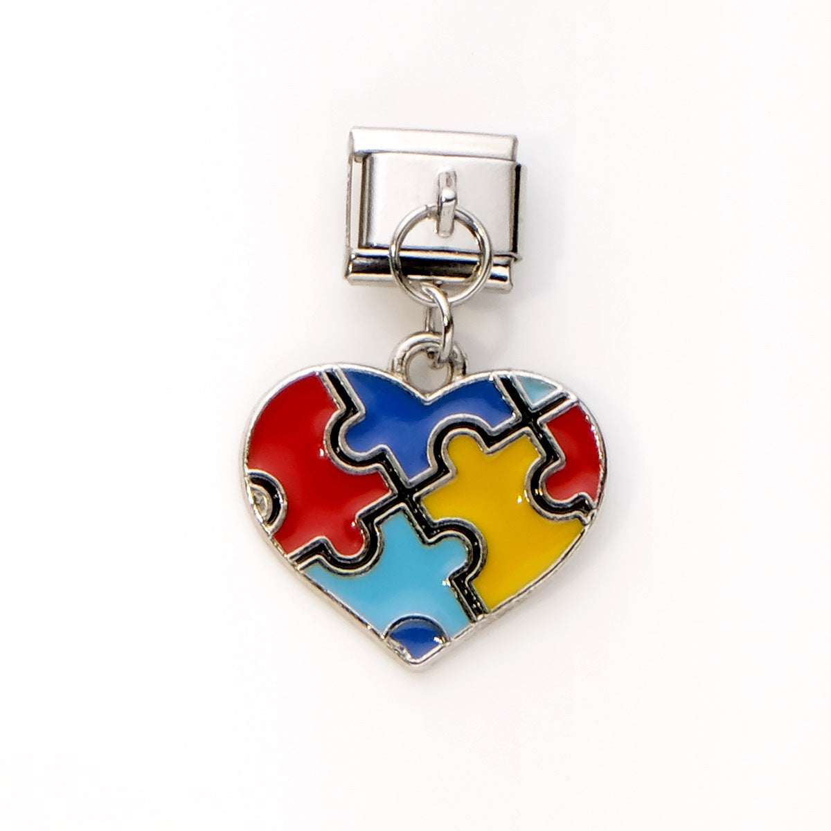 Wholesale 10pcs Italian Charm Bracelet 9mm DIY Splicing Heart Butterfly Pendant Stainless Steel Composable Bracelet