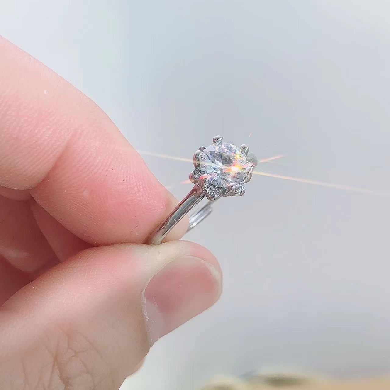 Wholesale Moissanite Diamond Adjustable Rings ACC-RS-Qichuang006