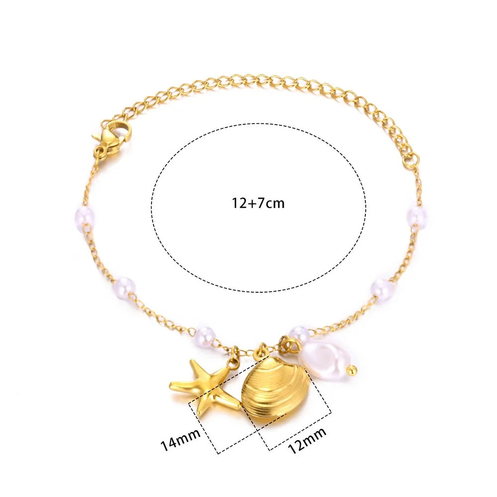 Wholesale Stainless Steel 18k Gold Plated Star Birthstone Bracelet Women' s Jewelry Gift