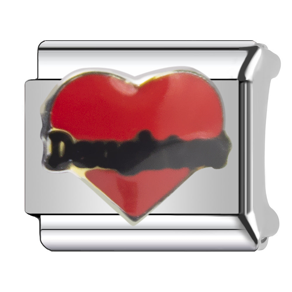 Wholesale Heart-Shaped Italian Module Bracelet Stainless Steel Dripping Oil Fashion Jewelry Accessory Gift