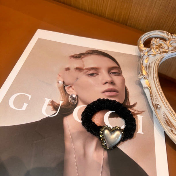 Wholesale Light Luxury Red Velvet Hair Scrunchies ACC-HS-Yint001