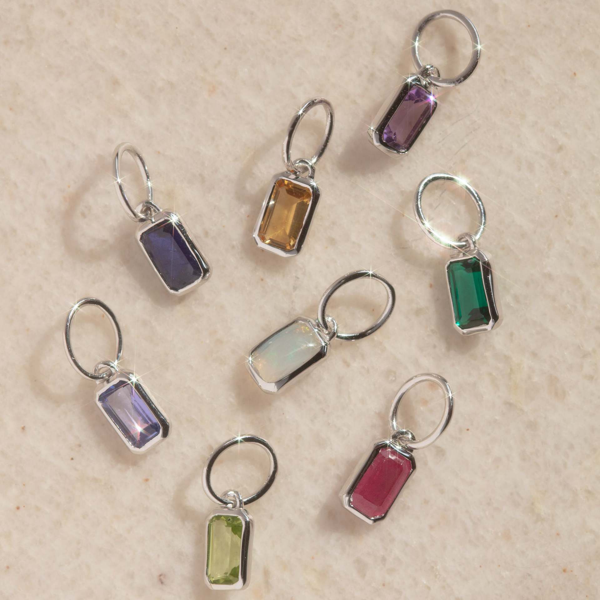 Wholesale titanium steel 12 birthstone pendant diy accessories necklace