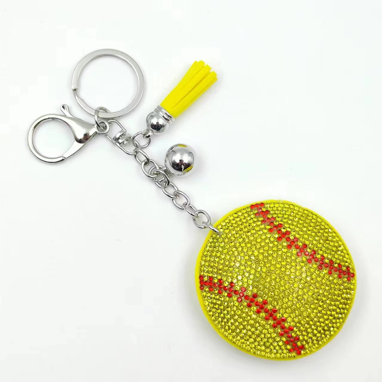 Wholesale  creative football basketball volleyball baseball hot diamond keychain
