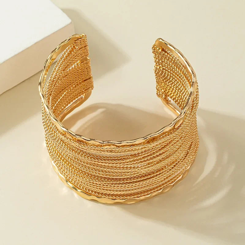 Wholesale Flat Wide Wire Winding Bracelet