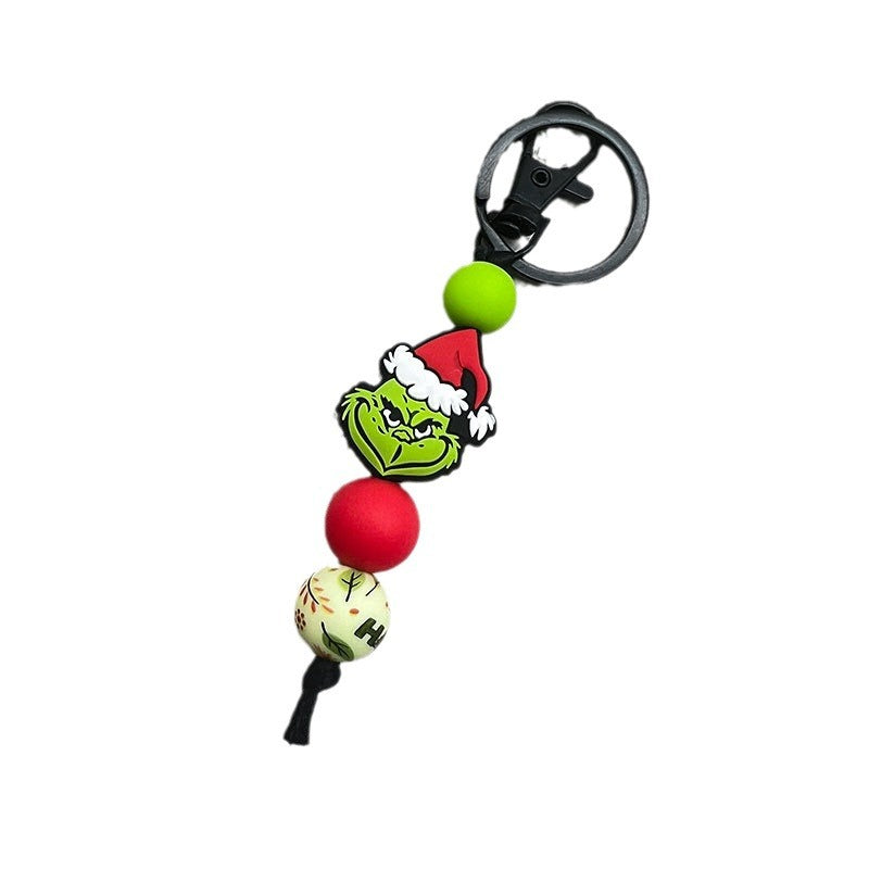 Wholesale Christmas Green Monster Series Wrist Keychain ACC-KC-JiuYa010