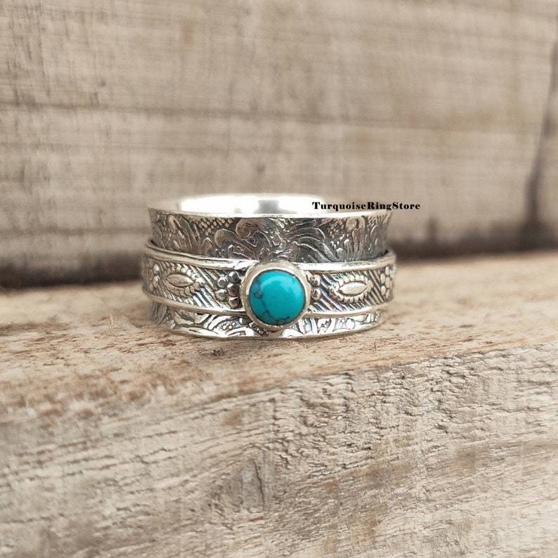 Wholesale Bohemian Vintage Turquoise Ring Alloy Electroplated Jewelry Accessory