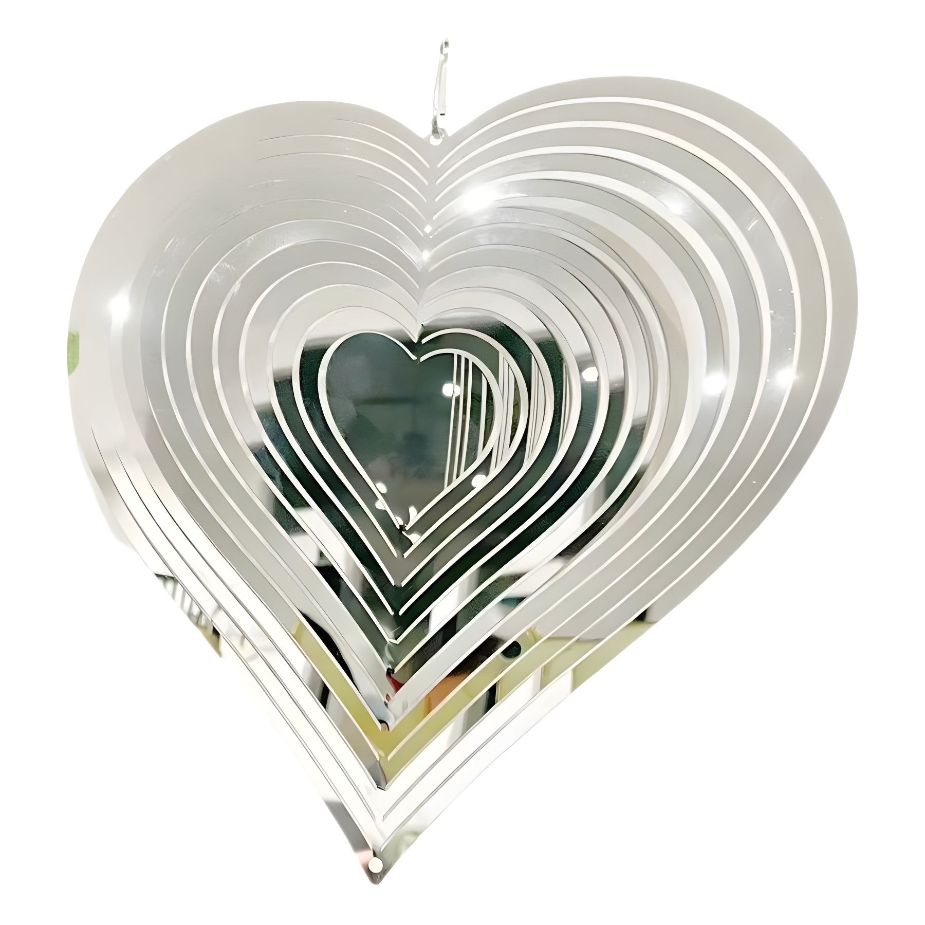 Wholesale Stainless Steel Heart-Shaped Rotating Wind Chime