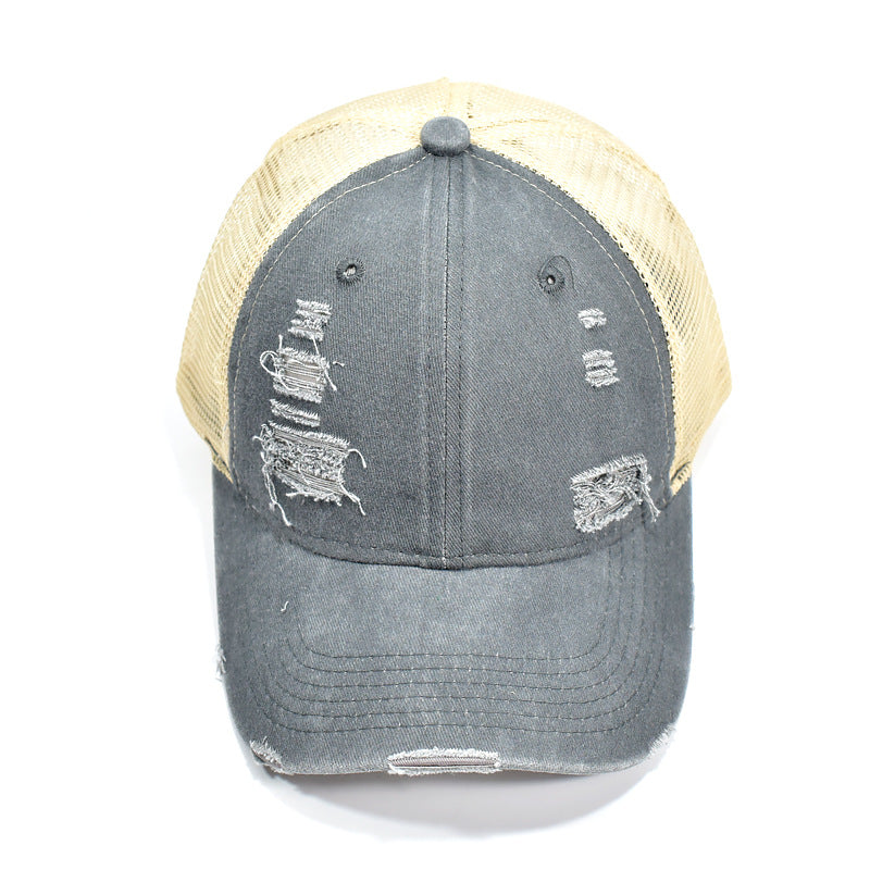 Wholesale Mesh Hat Cotton Hole Plain Baseball Cap ACC-HT-XinMao002
