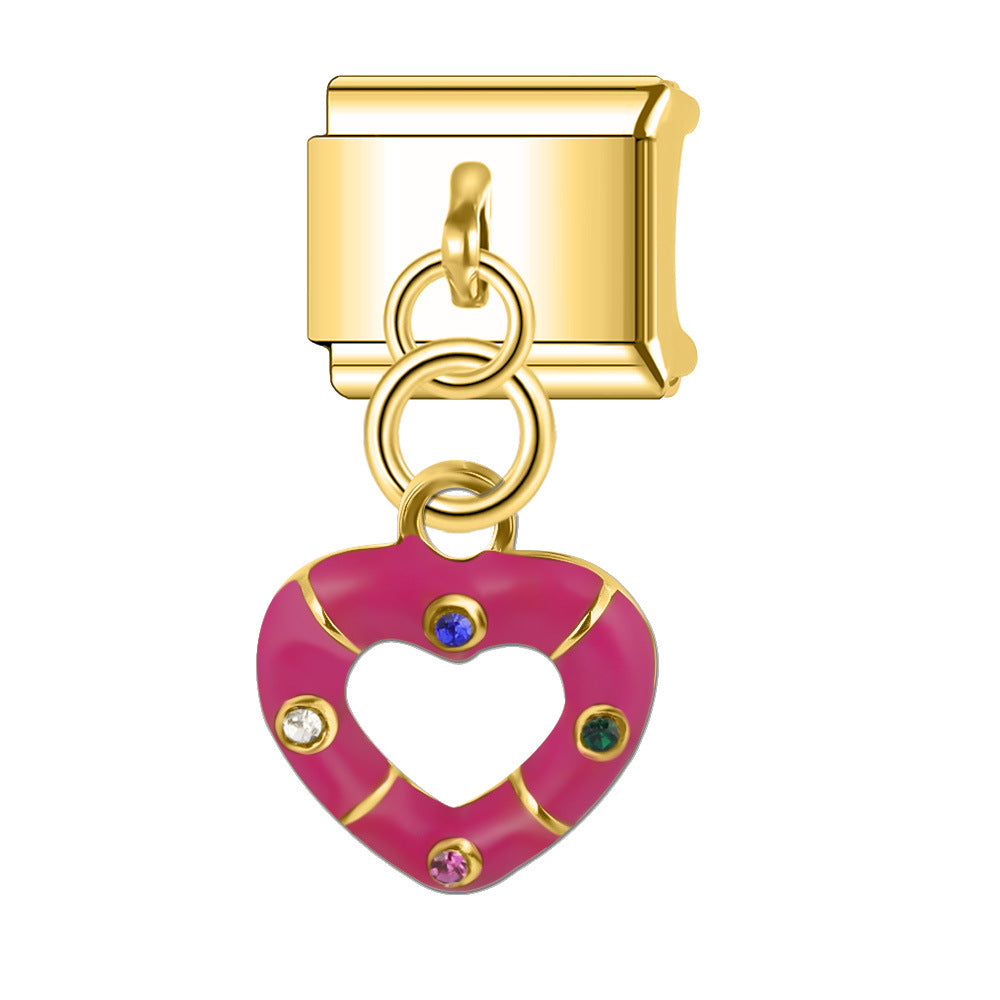 Wholesale Italian Charm Bracelet 9mm DIY Splicing Cute Creative Stainless Steel Composable Bracelet