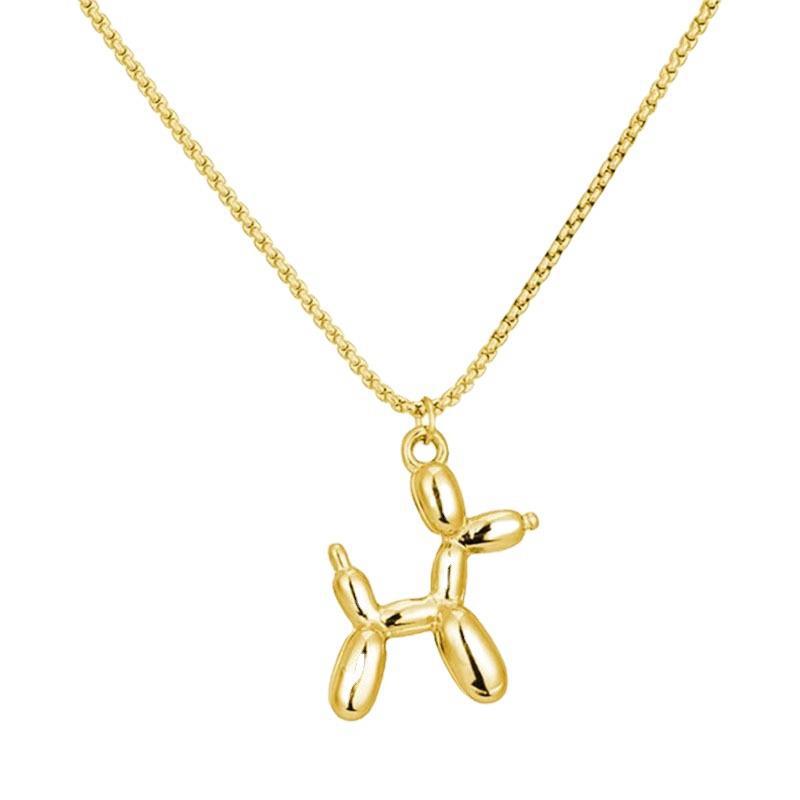 Wholesale balloon three-dimensional dog animal pendant necklace