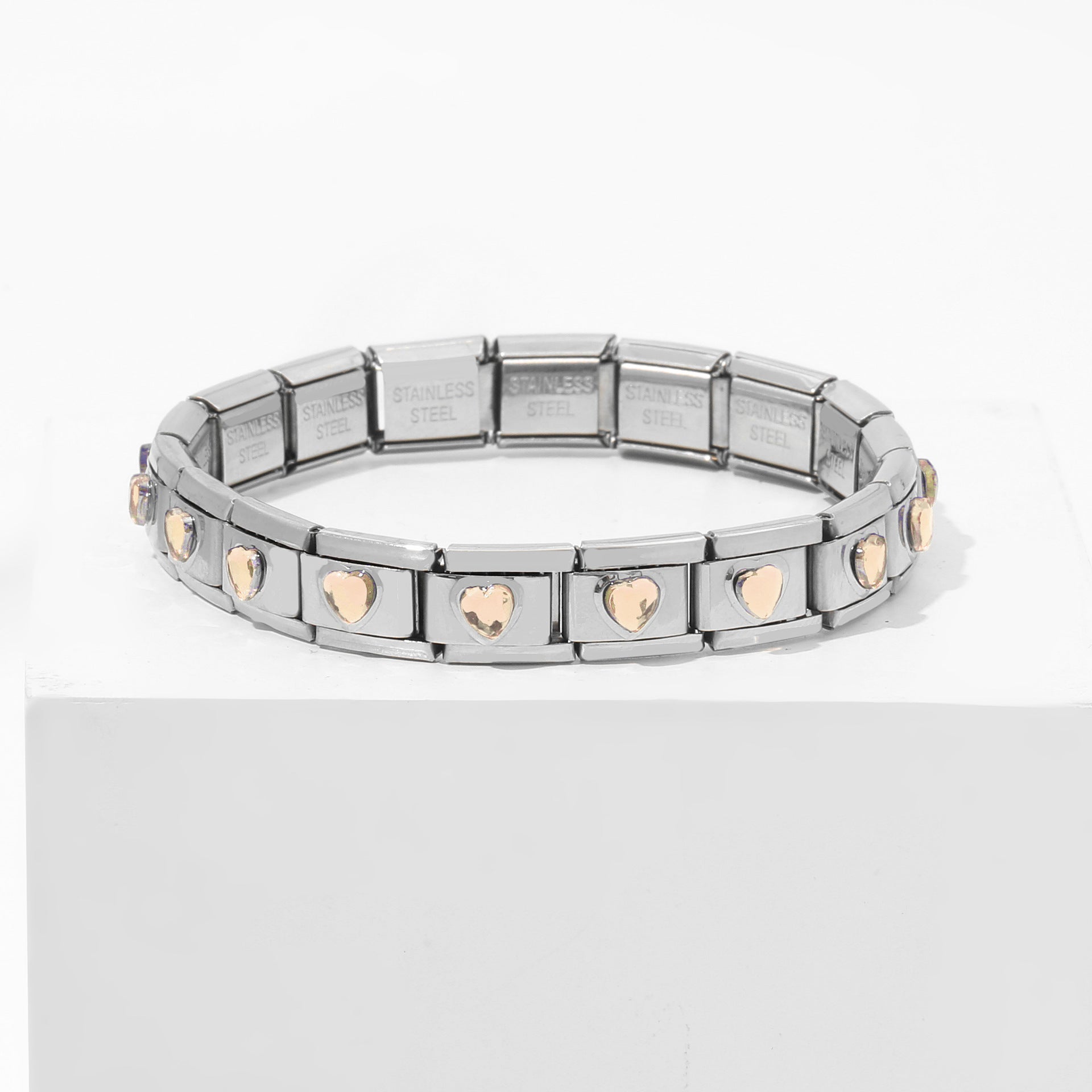 Wholesale Italian Charm Bracelet 9mm DIY Spliced Removable Stainless Steel Love Composable Bracelet ACC-BT-XY017