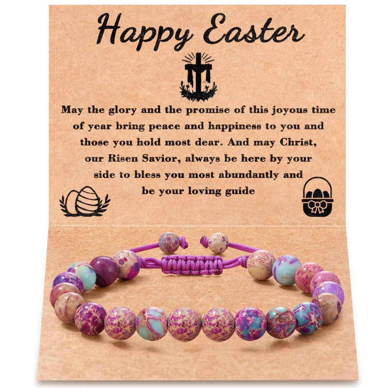 Wholesale Pink Zebra Flower Purple Emperor Pine Black Frosted Tiger Eye Cross Braided Bracelet ACC-BT-zhixiang005