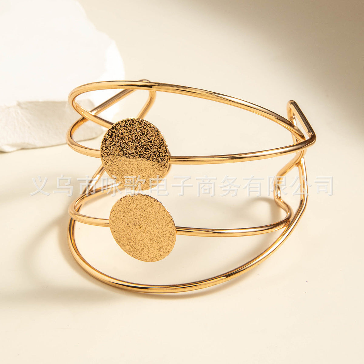 Wholesale  geometric irregular CCB gold and silver bracelet