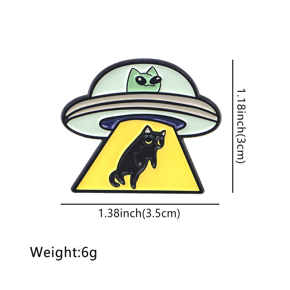 Wholesale Cartoon UFO alien animal brooch badge