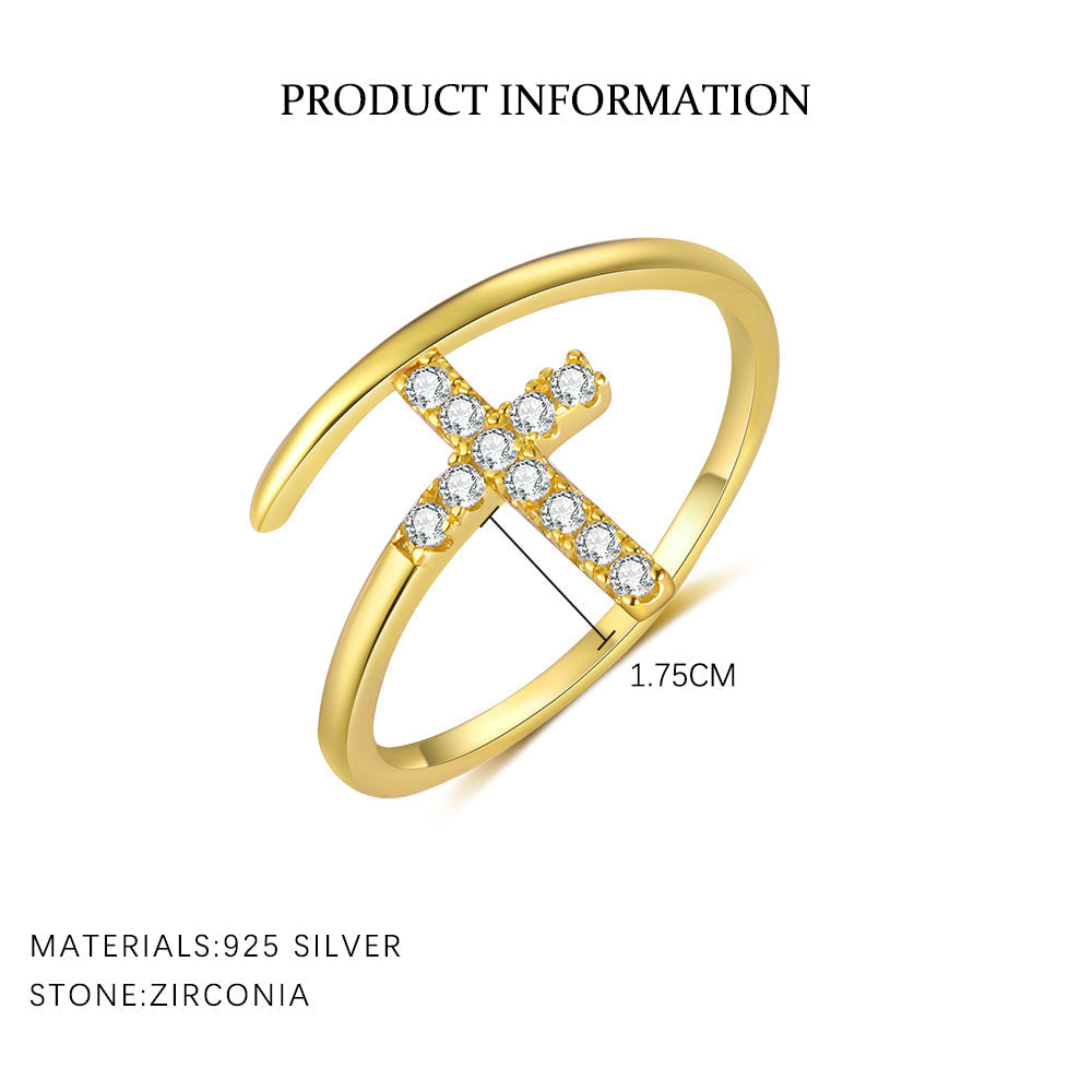 Wholesale S925 Sterling Silver  Geometric Line Ring