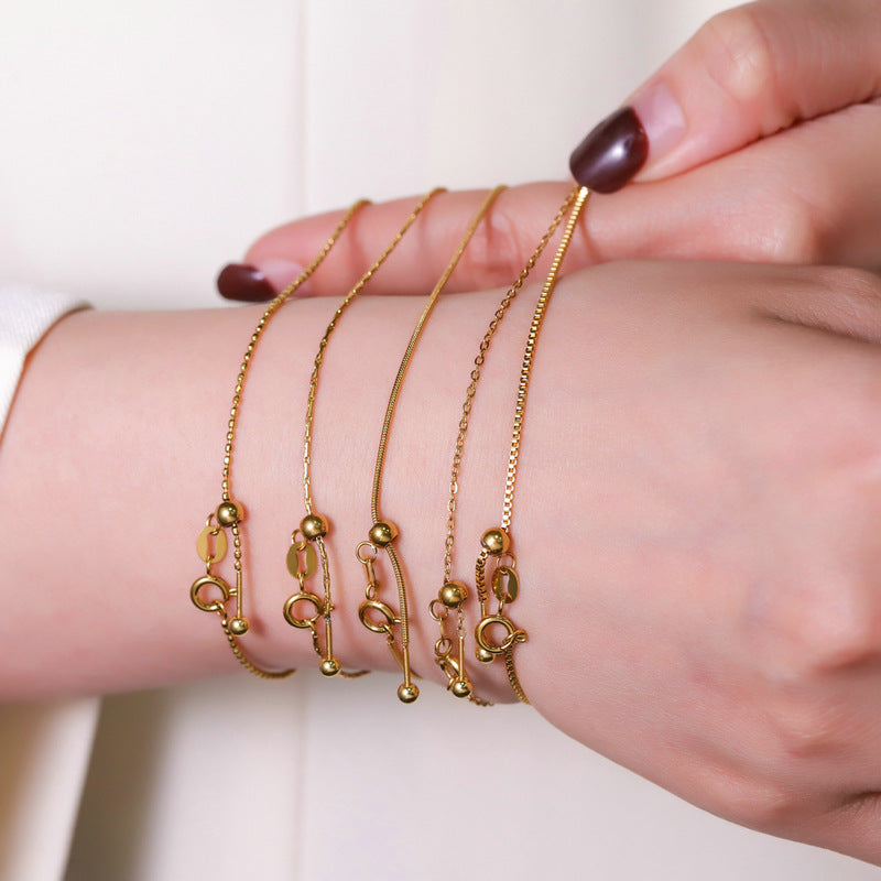 Wholesale Starry Sky Series Stainless Steel Gold Open Bangle