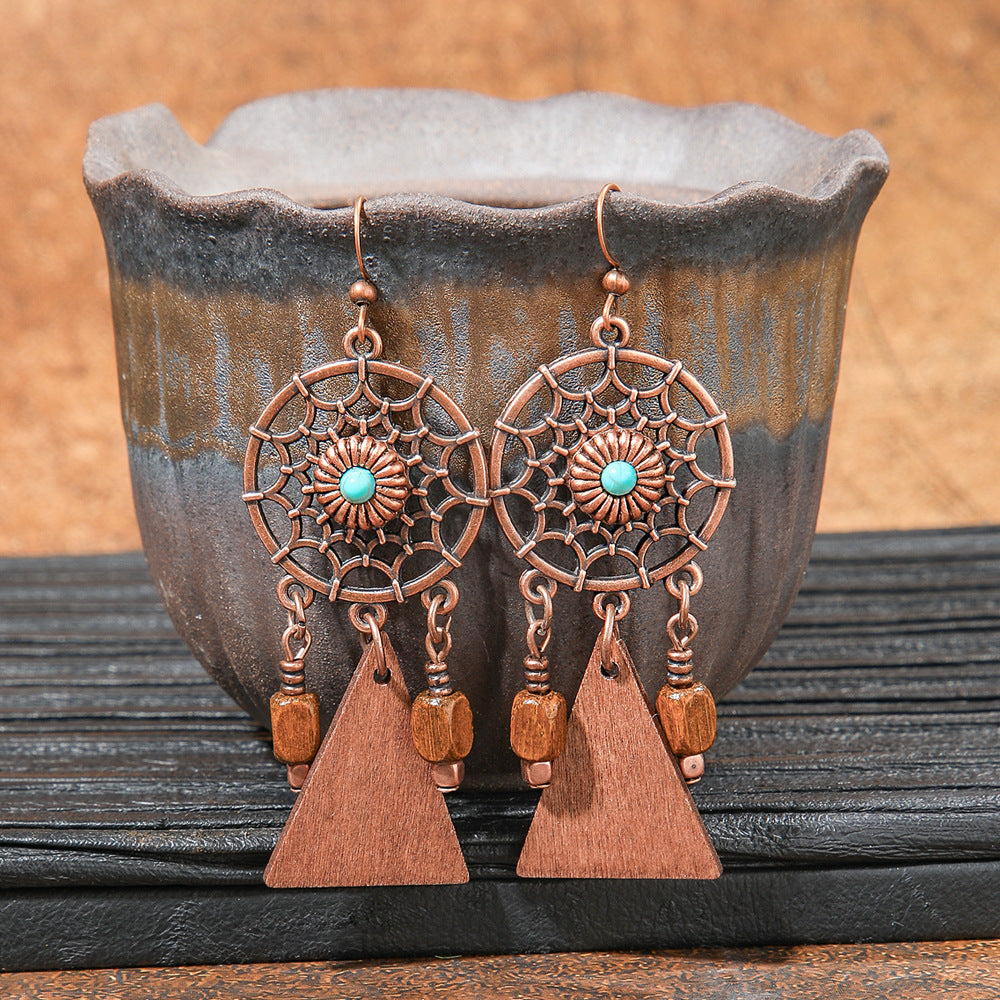 Wholesale Bohemian Geometric Tassel Earrings Zinc Alloy Jewelry Accessory