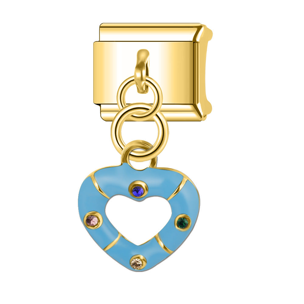 Wholesale Italian Charm Bracelet 9mm DIY Splicing Cute Creative Stainless Steel Composable Bracelet