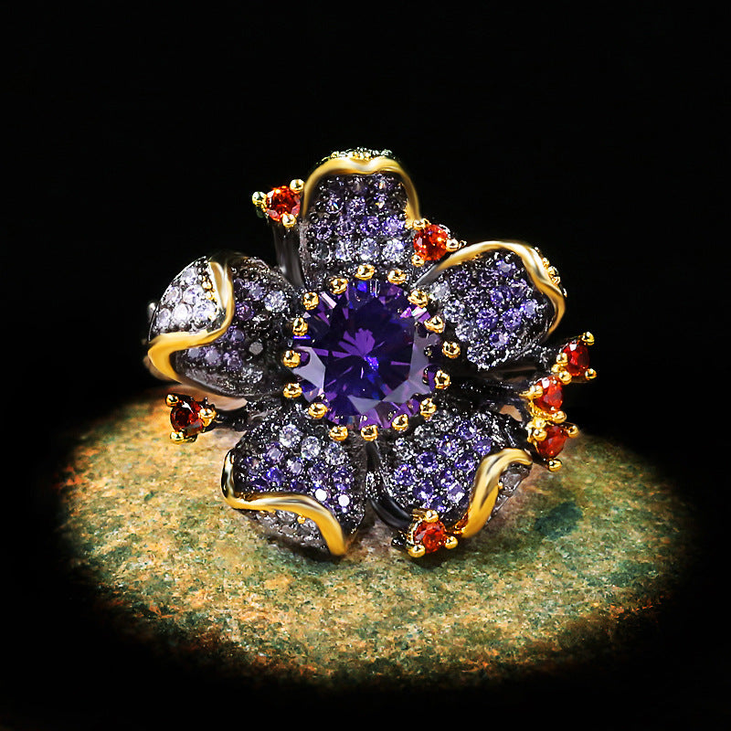 Wholesale  personality flower ring