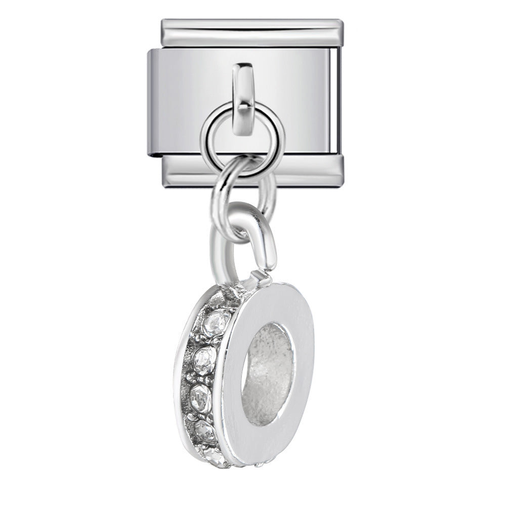 Wholesale  Italian Modular Oval ButterflyTitanium Steel DIY Bracelet