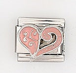 Wholesale 5pcs Italian Charm Bracelet 9mm DIY Splicing Heart Series Stainless Steel Composable Bracelet