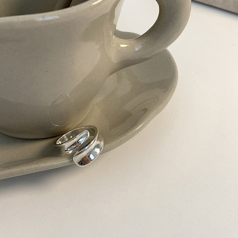 Wholesale 925 Silver Vintage Hollow Love Ring Open Ring Hearts Rings ACC-RS-YaoFeng011