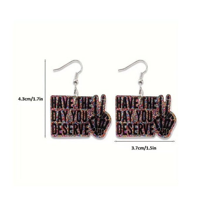 Wholesale Halloween jewelry glitter acrylic earrings