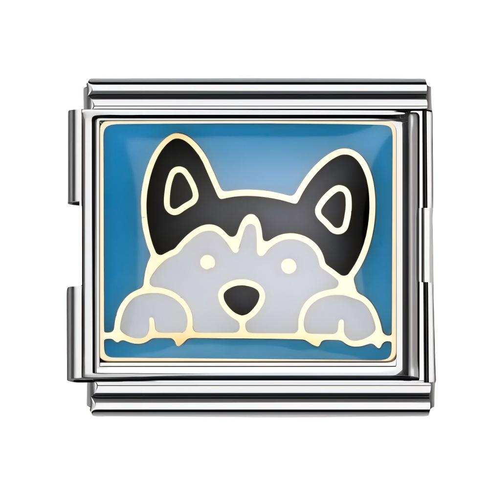 Wholesale 10pcs Italian Charm Bracelet 9mm DIY Splicing Heart Devil Eye Stainless Steel Composable Bracelet