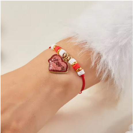Wholesale Valentine' s Day Xoxo Braided Bracelet