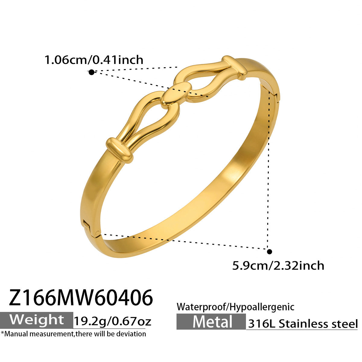 Wholesale Geometric Flower Buckle Bracelet Combination Stainless Steel Plated