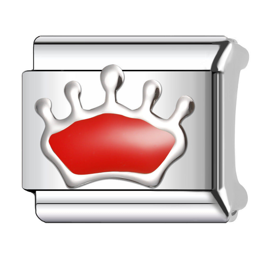 Wholesale Italian Charm Bracelet 9mm DIY Splicing Creative Pattern Stainless Steel Composable Bracelet