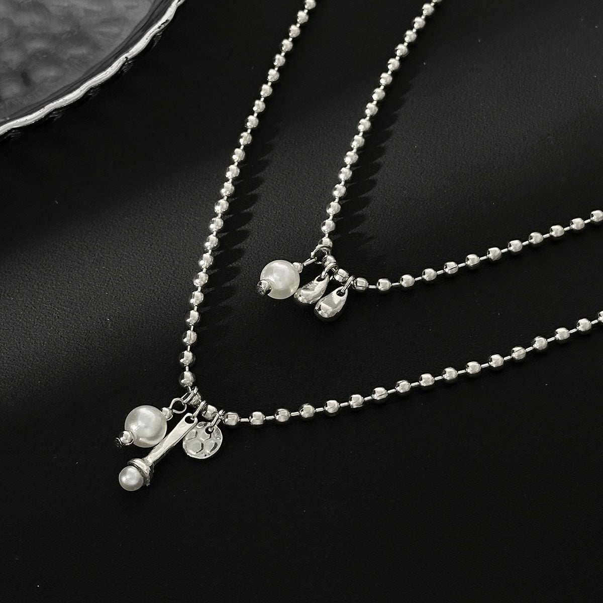 Wholesale Alloy Multi-Layered Pearl Tassel Pendant Necklace,  Fashion Casual Jewelry for Women,  Boutique Resale Accessory