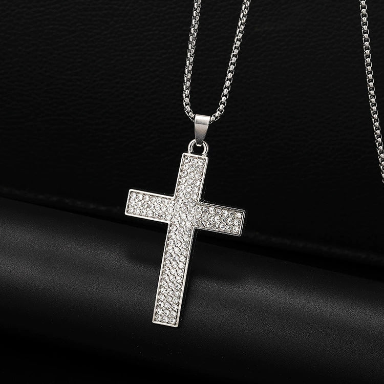 Wholesale Titanium Steel  Cross Necklace  Hip-Hop All-Match Pendant Necklaces