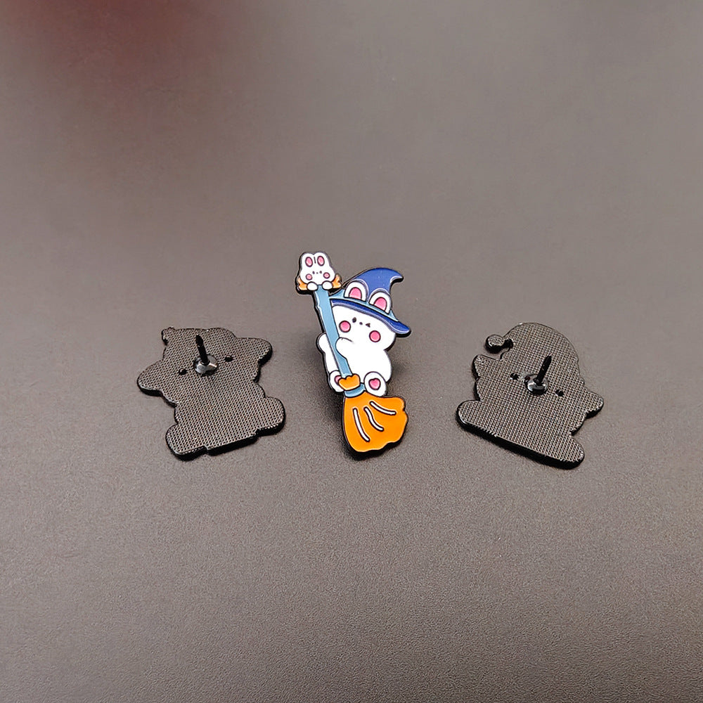 Wholesale 10pcs  Cute cartoon magic rabbit series brooch
