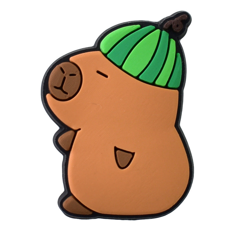 Wholesale Random 100pcs Cartoon Cute Small Animal PVC Soft Rubber Shoe Buckle Decoration ACC-SC-RYY063