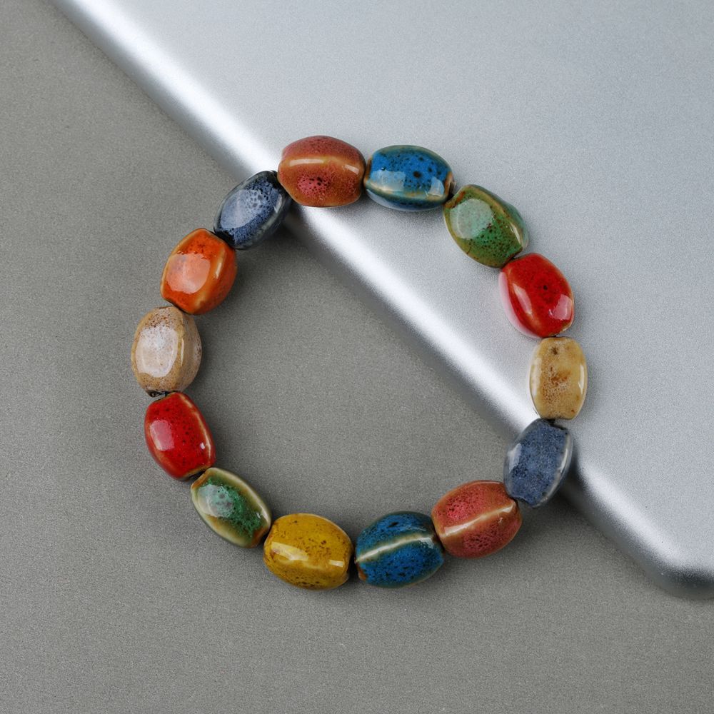 Wholesale Ceramic Glaze Porcelain Bead Bracelet ACC-BT-YXH006