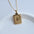 Wholesale Stainless Steel Letter Square Brand Pendant Plated 18K Necklace