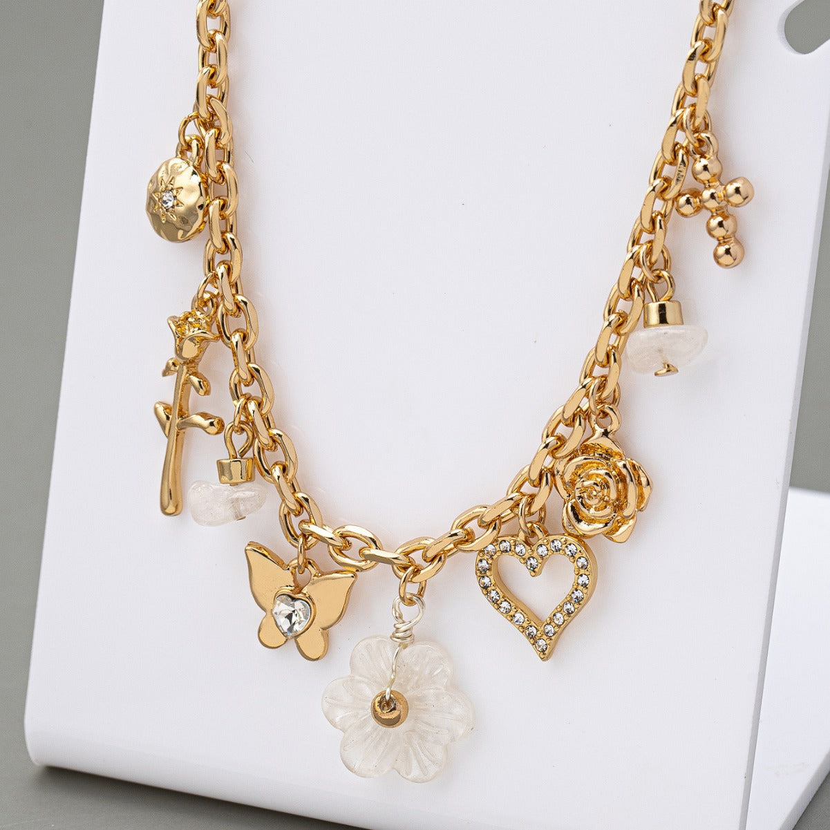Wholesale  flower pendant necklace exaggerated clavicle chain