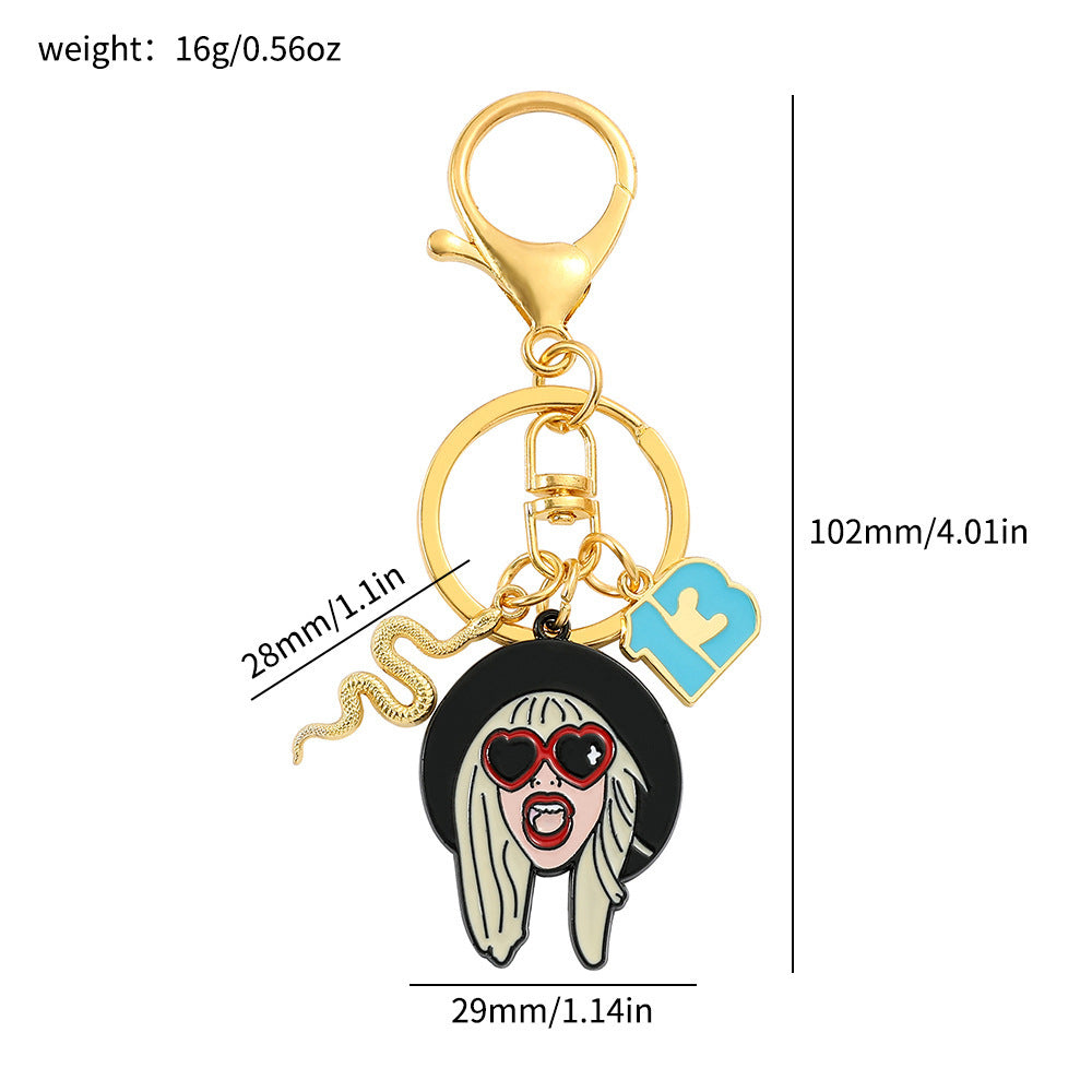 Wholesale Star Necklaces Metal Keychains ACC-NE-Zhuox003